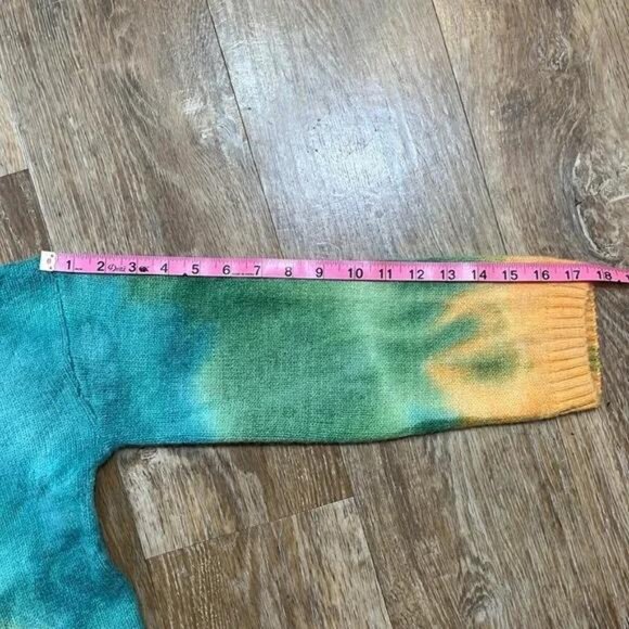 Princess Polly Sofie Tie-Dye Sweater EUC Size Large L XL Orange Green Pullover - Picture 6 of 9